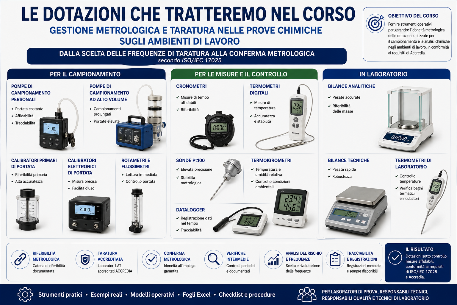 Taratura delle dotazioni per il campionamento negli ambienti di lavoro secondo UNI EN 482 e ISO/IEC 17025