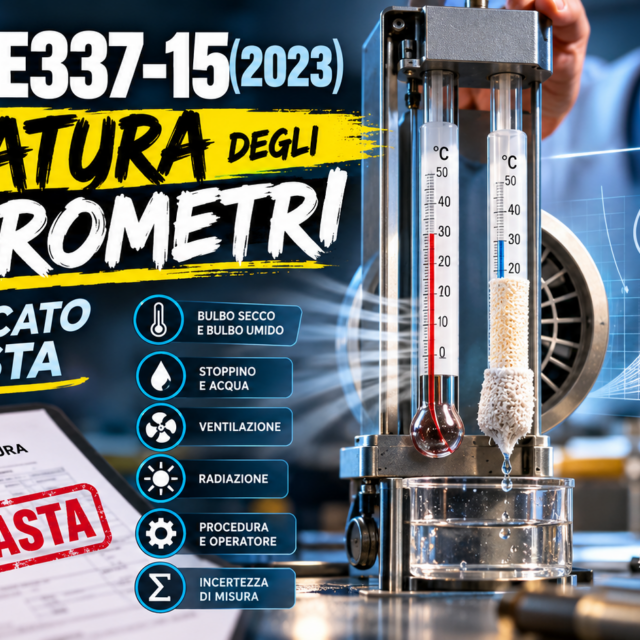 ASTM E337-15(2023): taratura degli psicrometri, il certificato non basta