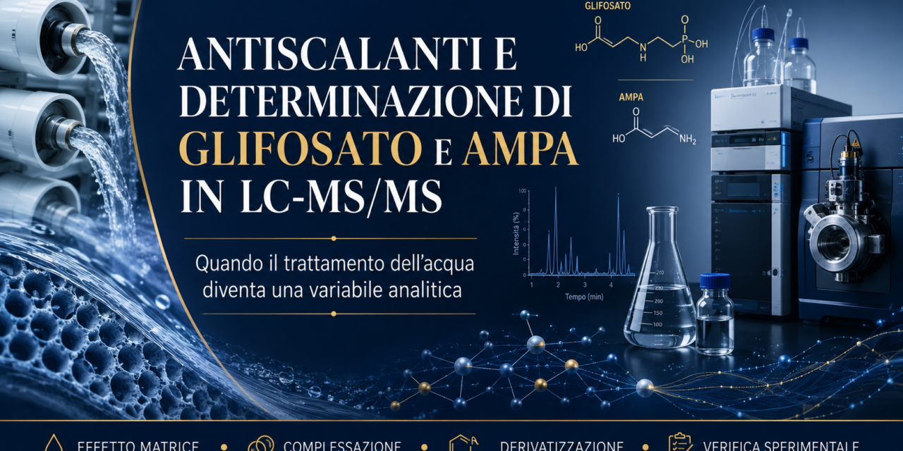 Antiscalanti e determinazione di glifosato e AMPA in LC-MS/MS: quando il trattamento dell’acqua diventa una variabile analitica