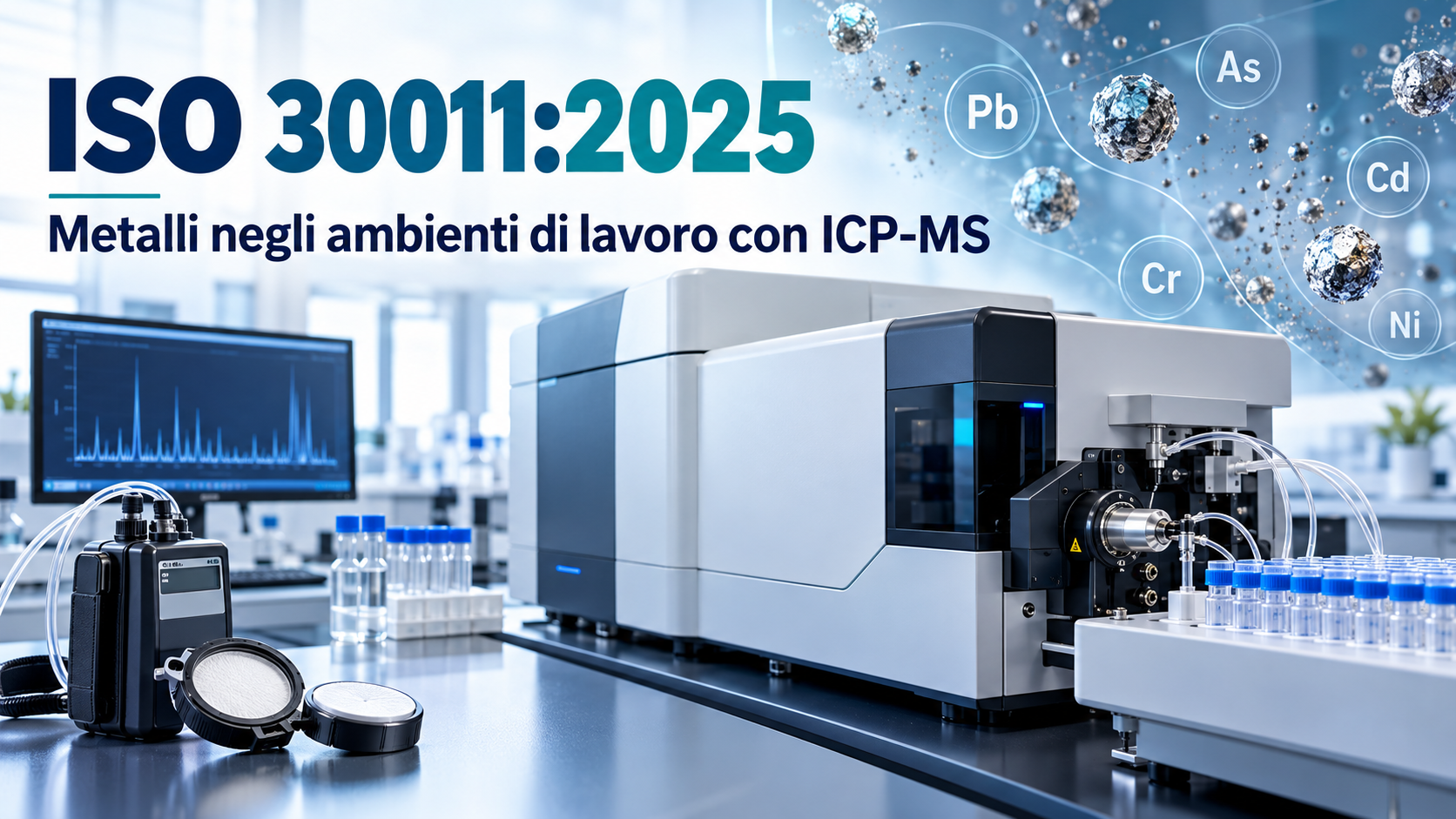 Strumentazione ICP-MS in un laboratorio di analisi strumentale