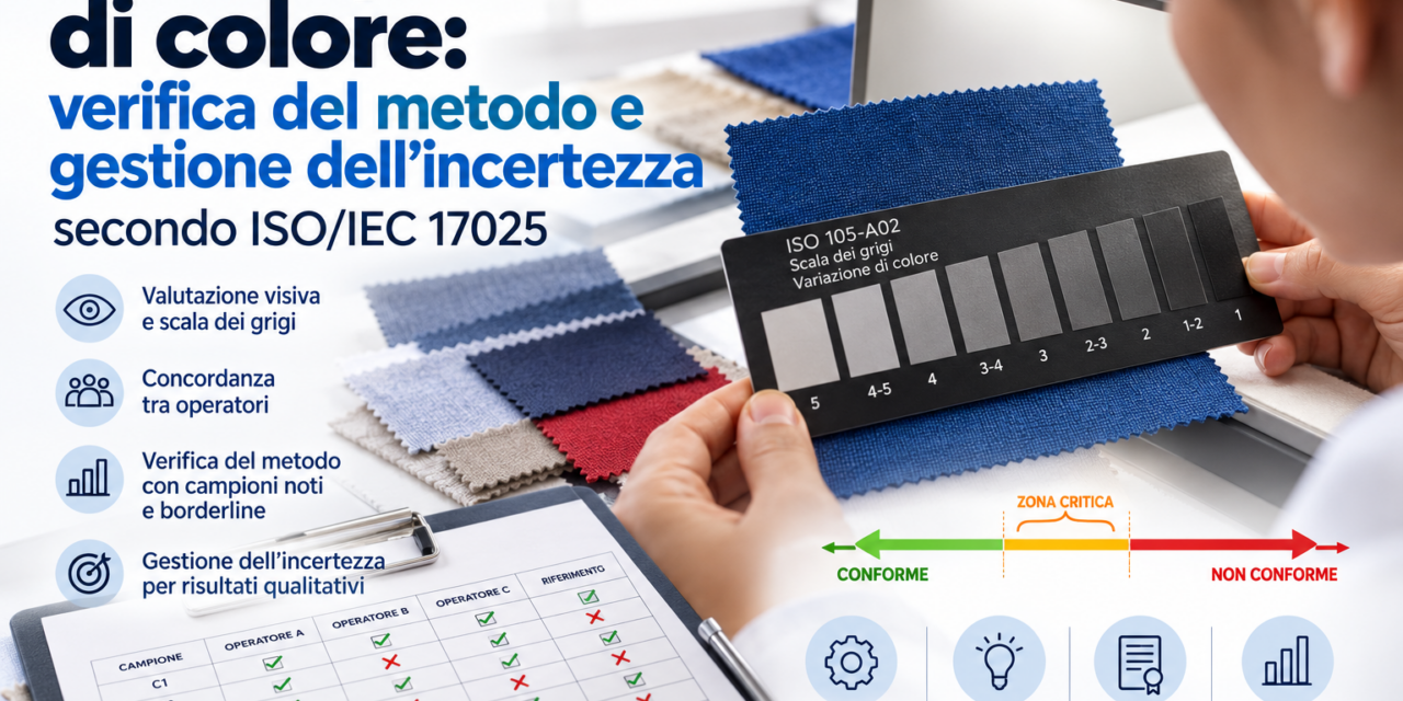 Prove qualitative di colore: verifica del metodo e gestione dell’incertezza secondo ISO/IEC 17025